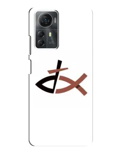 Чехол для ZTE Blade A72s с картинкой «Рыба и крест»