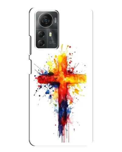 Чехол для ZTE Blade A72s с картинкой «Акварельный крест»