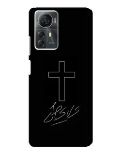 Чехол для ZTE Blade A72s с картинкой «Графический крест Jesus»