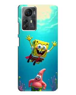 Чохол для ZTE Blade A72s з картинкою «Спанч Боб під водою»