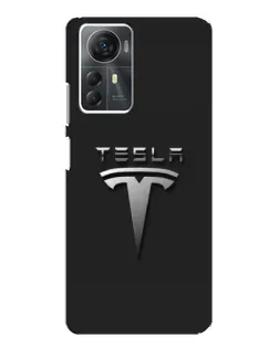 Чохол для ZTE Blade A72s з картинкою «Сталевий логотип Tesla»