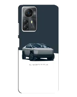 Чохол для ZTE Blade A72s з картинкою «Сріблястий Cybertruck Tesla»