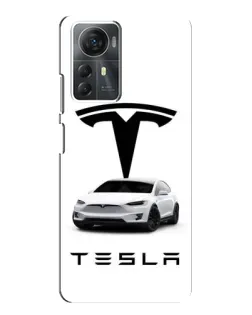 Чохол для ZTE Blade A72s з картинкою «Tesla White Style»