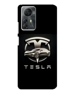 Чохол для ZTE Blade A72s з картинкою «Tesla — срібне авто»