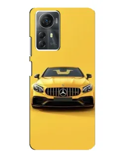 Чохол для ZTE Blade A72s з картинкою «Жовтий Mercedes GT»