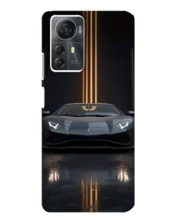 Чохол для ZTE Blade A72s з картинкою «Lamborghini золоті лінії»