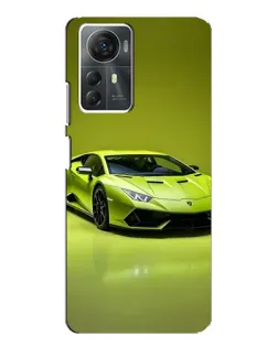 Чохол для ZTE Blade A72s з картинкою «Салатовий Lamborghini Huracan»