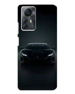 Чохол для ZTE Blade A72s з картинкою «Чорний Lamborghini Aventador»