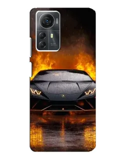 Чохол для ZTE Blade A72s з картинкою «Lamborghini у вогні»