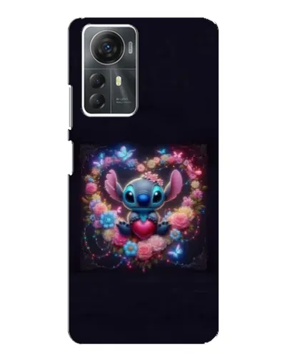 Чехол для ZTE Blade A72s с картинкой «Stitch в цветах»