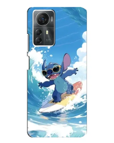 Чехол для ZTE Blade A72s с картинкой «Стич на волне»