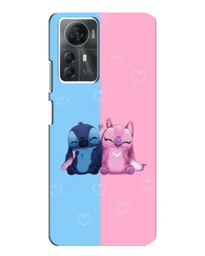 Чехол для ZTE Blade A72s с картинкой «Stitch и Angel Love»