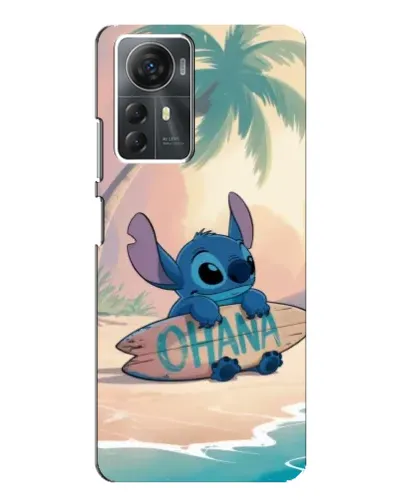 Чехол для ZTE Blade A72s с картинкой «Стич на серфе»
