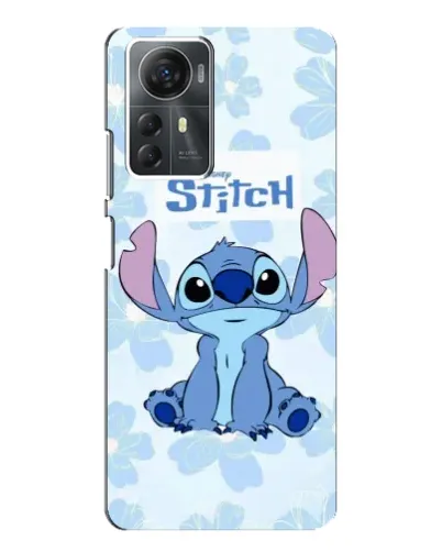 Чехол для ZTE Blade A72s с картинкой «Stitch среди цветов»