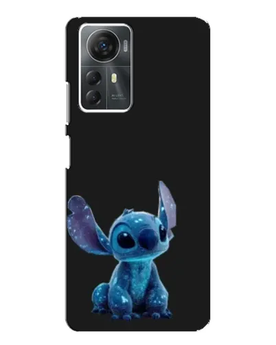 Чехол для ZTE Blade A72s с картинкой «Стич на черном»