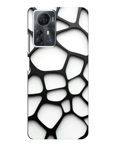 Чехол для ZTE Blade A72s с картинкой «Белая объемная сетка»