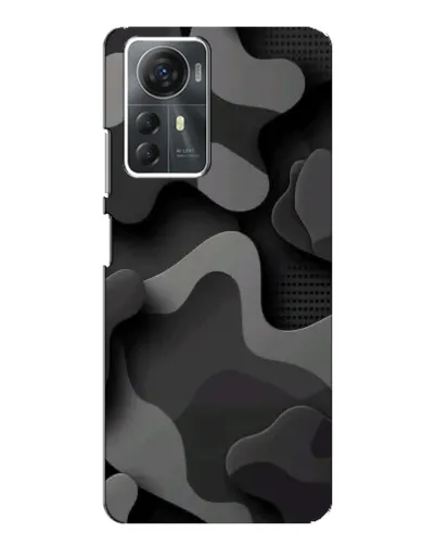 Чехол для ZTE Blade A72s с картинкой «Темный абстрактный камуфляж»