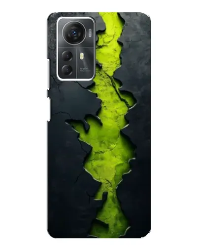Чехол для ZTE Blade A72s с картинкой «Салатовый разлом скалы»