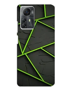 Чехол для ZTE Blade A72s с картинкой «Зеленые геометрические линии»