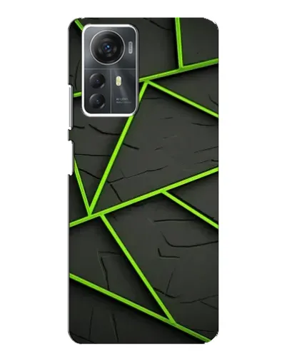 Чехол для ZTE Blade A72s с картинкой «Зеленые геометрические линии»