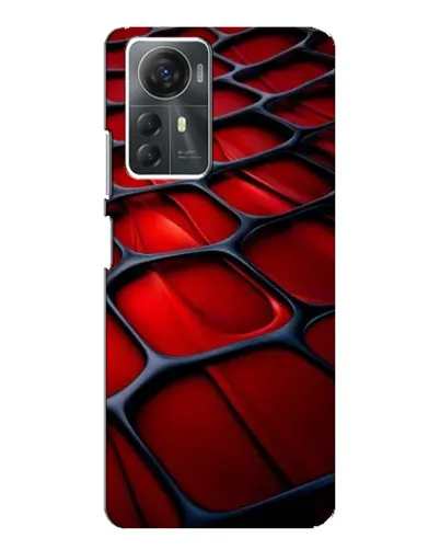 Чехол для ZTE Blade A72s с картинкой «Красная глянцевая сетка»