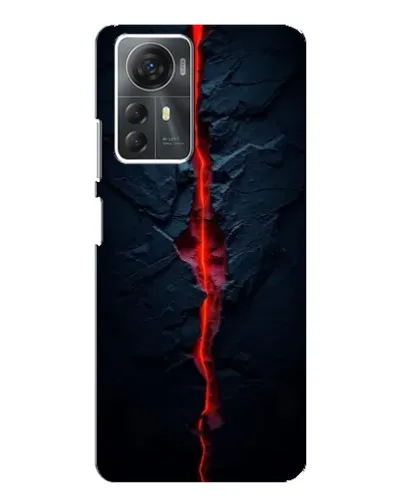 Чехол для ZTE Blade A72s с картинкой «Kрасная лавовая трещина»
