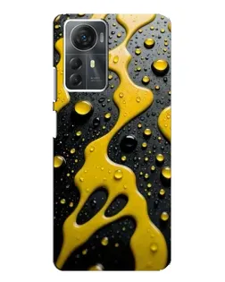 Чехол для ZTE Blade A72s с картинкой «Жидкое желтое золото»