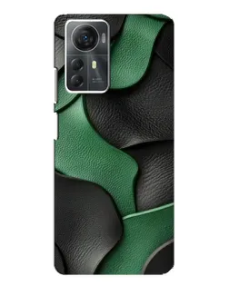 Чехол для ZTE Blade A72s с картинкой «Зеленые кожаные волны»