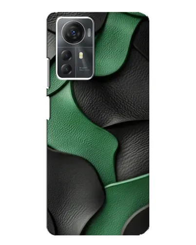 Чехол для ZTE Blade A72s с картинкой «Зеленые кожаные волны»