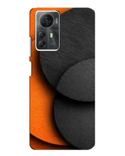 Чехол для ZTE Blade A72s с картинкой «Геометрия оранжевых кругов»