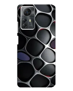 Чехол для ZTE Blade A72s с картинкой «Объемная темная решетка»