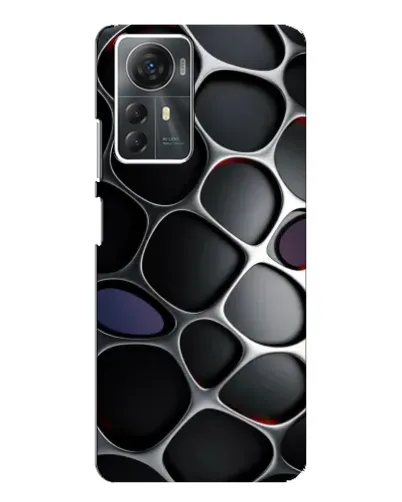 Чехол для ZTE Blade A72s с картинкой «Объемная темная решетка»