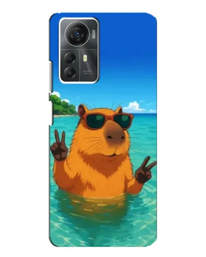Чехол для ZTE Blade A72s с картинкой «Морская капибара»