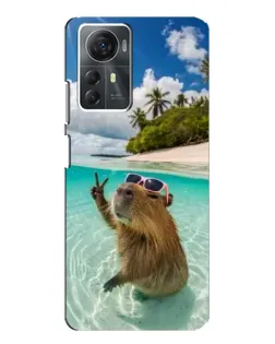 Чехол для ZTE Blade A72s с картинкой «Капибара на море» Чехол для ZTE Blade A72s с картинкой «Капибара на море»