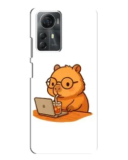 Чехол для ZTE Blade A72s с картинкой «Капибара с ноутбуком» Чехол для ZTE Blade A72s с картинкой «Капибара с ноутбуком»