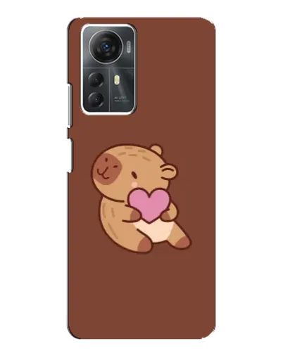 Чехол для ZTE Blade A72s с картинкой «Капибара с сердцем»