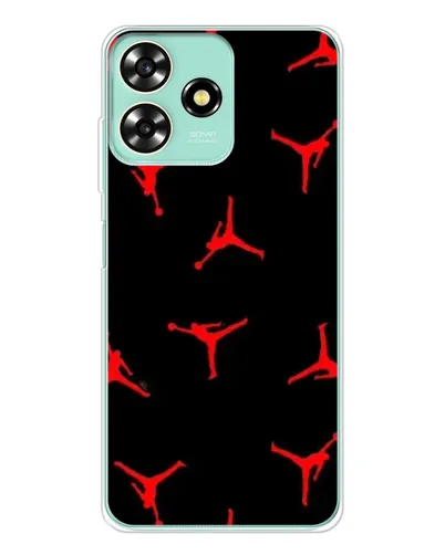 Чехол для ZTE Blade A73 с картинкой «Jordan Red Pattern»