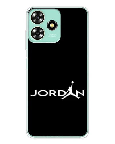 Чехол для ZTE Blade A73 с картинкой «Jordan White Logo»