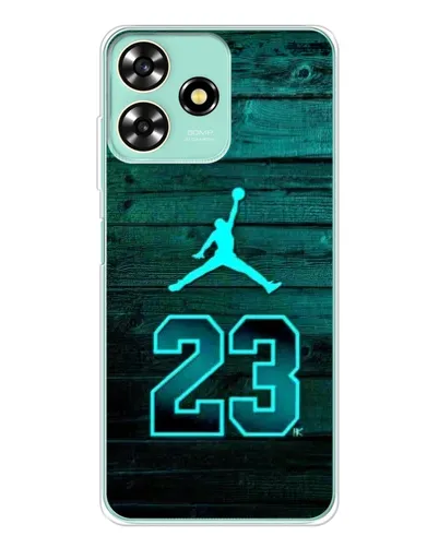 Чехол для ZTE Blade A73 с картинкой «Jordan Cyan 23»
