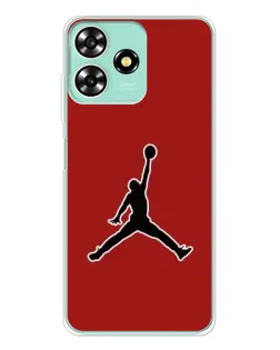 Чехол для ZTE Blade A73 с картинкой «Jordan Red Back»