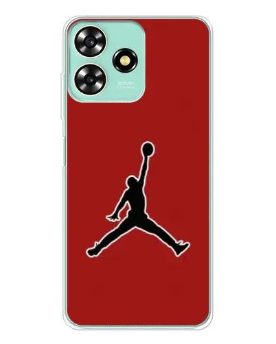 Чехол для ZTE Blade A73 с картинкой «Jordan Red Back»