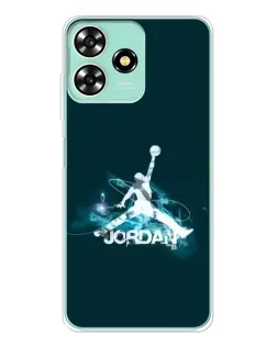 Чехол для ZTE Blade A73 с картинкой «Jordan Blue Fire»