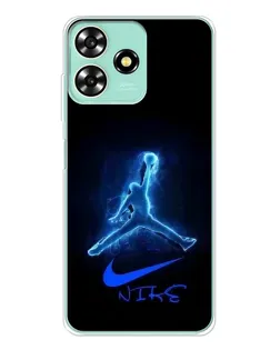 Чехол для ZTE Blade A73 с картинкой «Jordan Neon Blue»