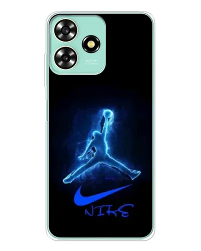 Чехол для ZTE Blade A73 с картинкой «Jordan Neon Blue»