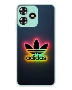 Чехол для ZTE Blade A73 с картинкой «Неоновый Adidas»