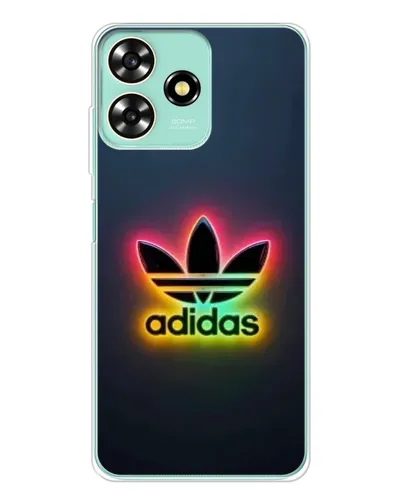 Чехол для ZTE Blade A73 с картинкой «Неоновый Adidas»
