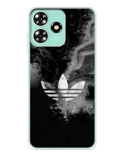 Чехол для ZTE Blade A73 с картинкой «Абстрактный дым Adidas»