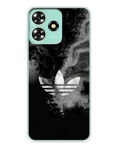 Чехол для ZTE Blade A73 с картинкой «Абстрактный дым Adidas»