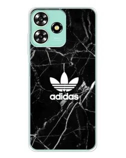 Чехол для ZTE Blade A73 с картинкой «Белый мрамор Adidas»