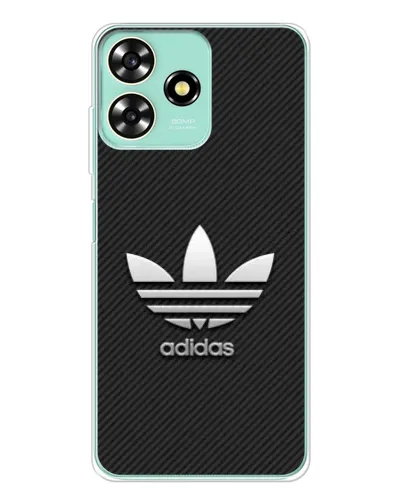 Чехол для ZTE Blade A73 с картинкой «Adidas Карбоновая текстура»